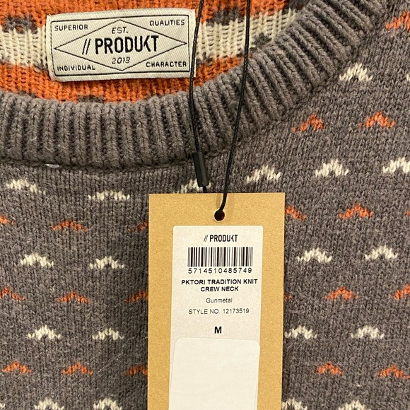 Medium gunmetal knit crew neck - Picture 4 of 5